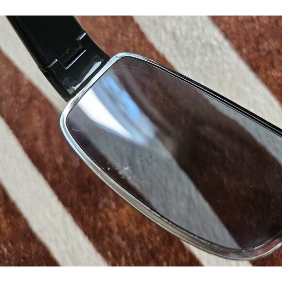 Vintage Authentic Y2K Prada SPS 52E Wrap Around Shield Black Rave Sunglasses - Picture 9 of 10